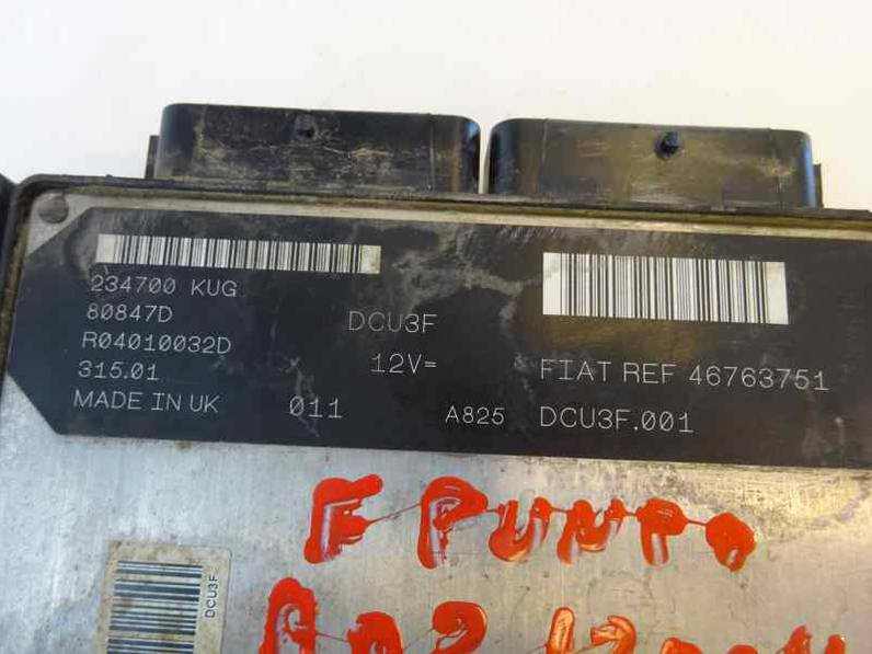 CENTRALITA MOTOR UCE FIAT PUNTO BERLINA 2002 1.9 D ECO (60 CV)