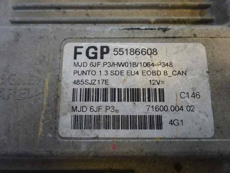 CENTRALITA MOTOR UCE FIAT PUNTO BERLINA 2004 1.3 JTD (69 CV)