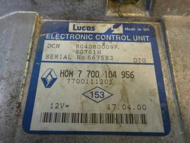 CENTRALITA MOTOR UCE RENAULT CLIO II FASE I 2000 1.9 D (64 CV)