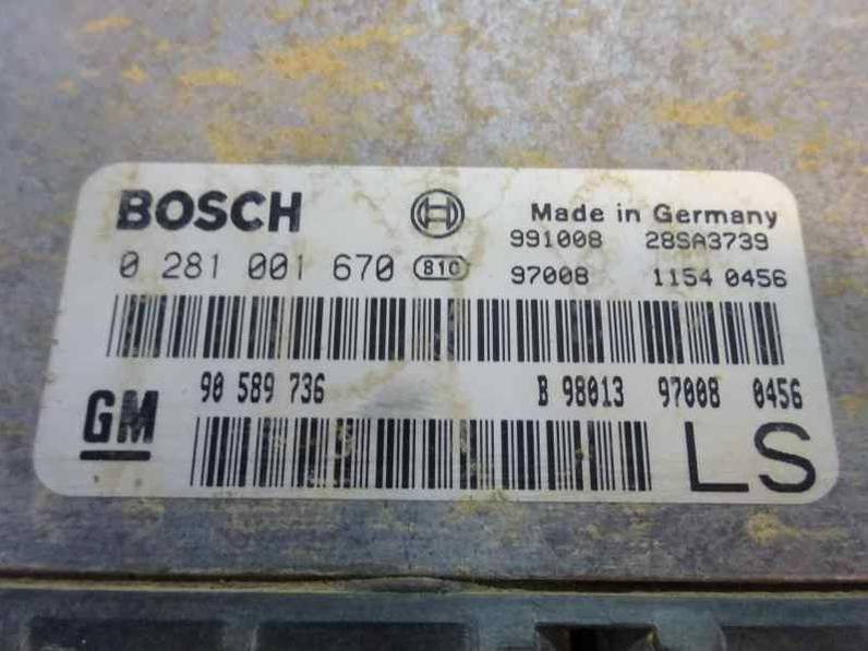 CENTRALITA MOTOR UCE OPEL ASTRA G BERLINA 1999 1.7 TURBODIESEL (68 CV)