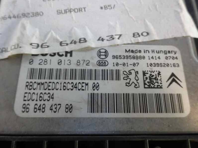 CENTRALITA MOTOR UCE CITROEN C4 BERLINA 2010 1.6 16V HDI (90 CV)