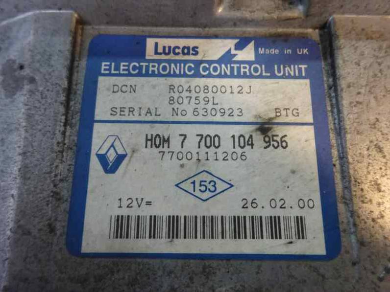 CENTRALITA MOTOR UCE RENAULT KANGOO 2000 1.9 D (64 CV)