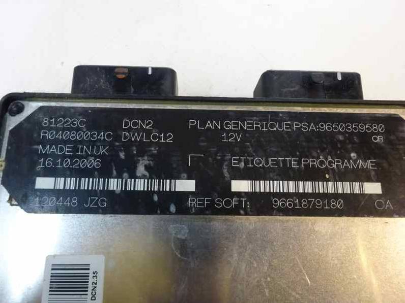 CENTRALITA MOTOR UCE CITROEN BERLINGO 2007 1.9 D (69 CV)