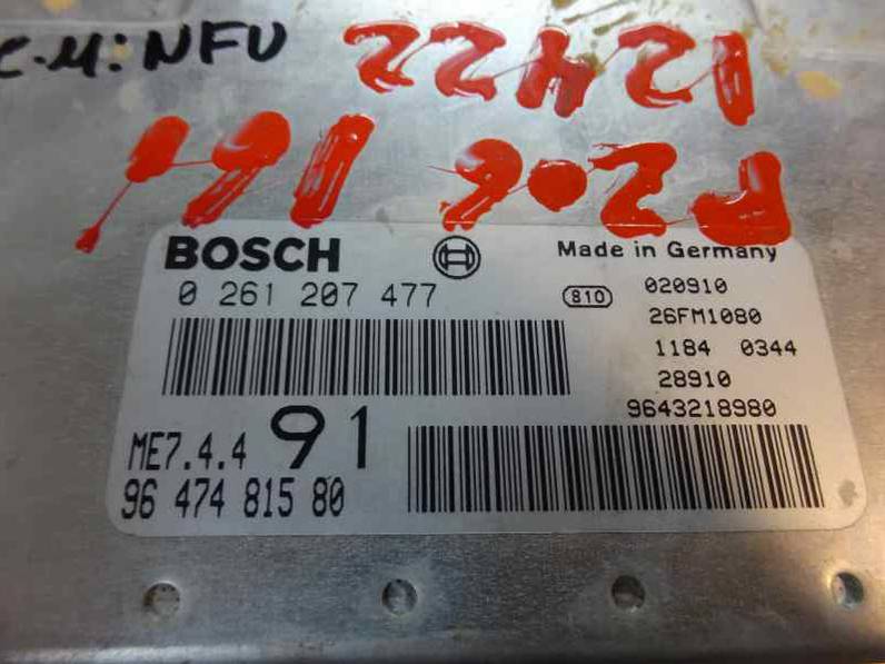 CENTRALITA MOTOR UCE PEUGEOT 206 BERLINA 2003 1.6 16V (109 CV)