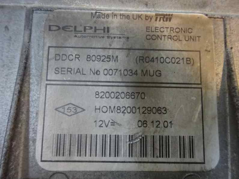 CENTRALITA MOTOR UCE RENAULT CLIO II FASE II 2002 1.5 DCI D (65 CV)