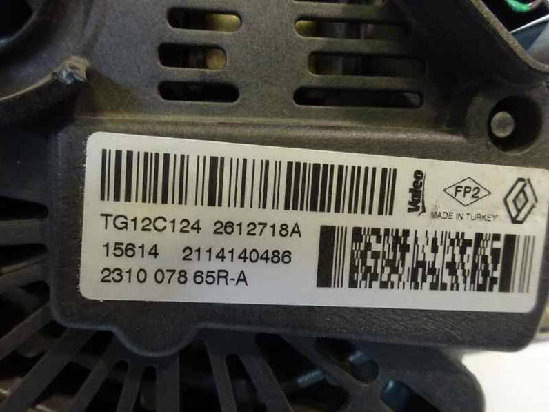 ALTERNADOR RENAULT CAPTUR 2014 1.5 DCI D FAP ENERGY (90 CV)
