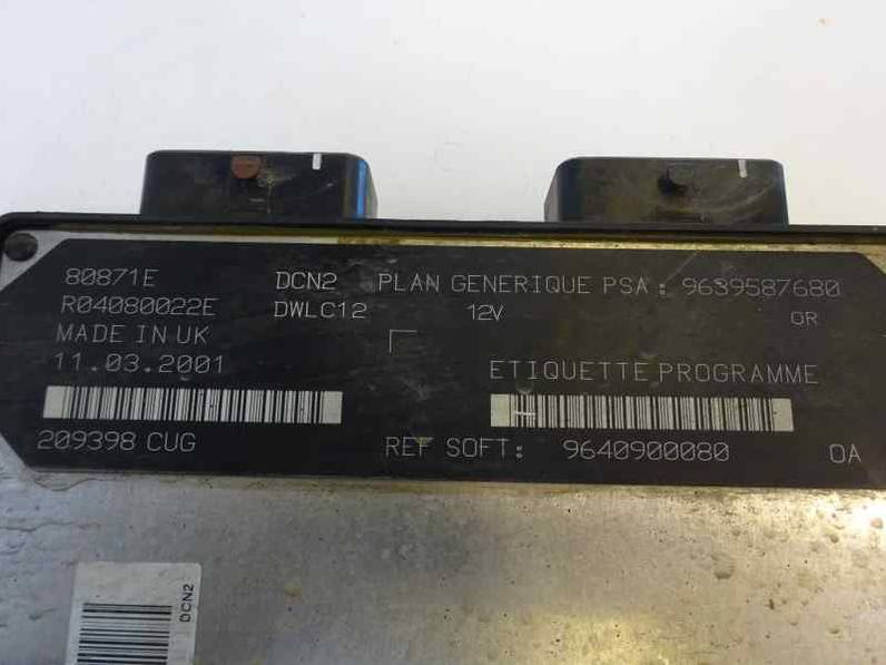 CENTRALITA MOTOR UCE PEUGEOT 306 BERLINA 3 4 5 PUERTAS 2001 1.9 D (69 CV)