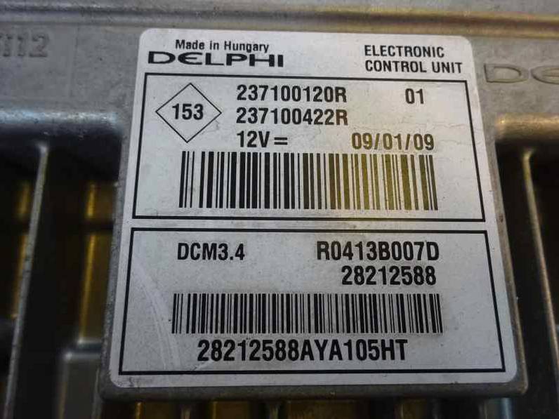 CENTRALITA MOTOR UCE RENAULT MEGANE III BERLINA 5 P 2009 1.5 DCI D (86 CV)