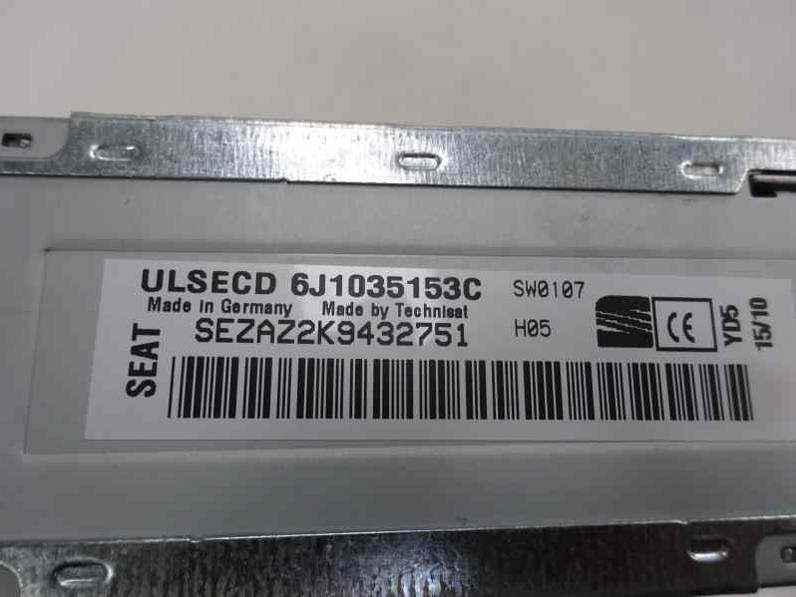 SISTEMA AUDIO RADIO CD SEAT IBIZA SC 2010 1.6 TDI (105 CV)