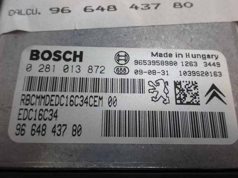 CENTRALITA MOTOR UCE CITROEN C4 BERLINA 2009 1.6 16V HDI (90 CV)