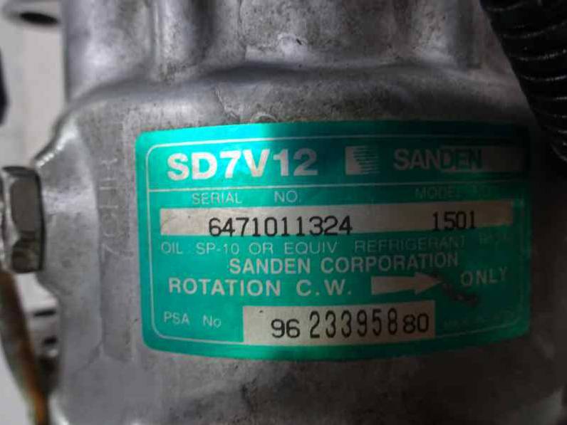 COMPRESOR AIRE ACONDICIONADO PEUGEOT 206 BERLINA 1998 1.6 (88 CV)