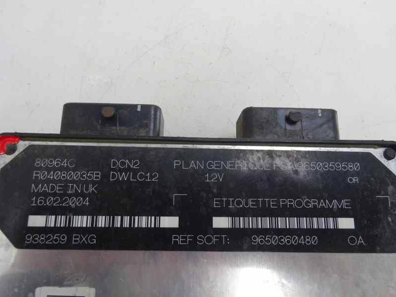 CENTRALITA MOTOR UCE CITROEN BERLINGO 2004 1.9 D (69 CV)