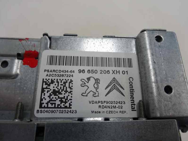 SISTEMA AUDIO RADIO CD PEUGEOT 308 2009 1.4 16V VTI (95 CV)