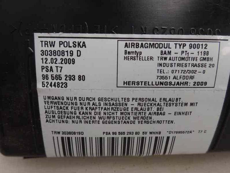 AIRBAG DELANTERO DERECHO PEUGEOT 308 2009 1.4 16V VTI (95 CV)