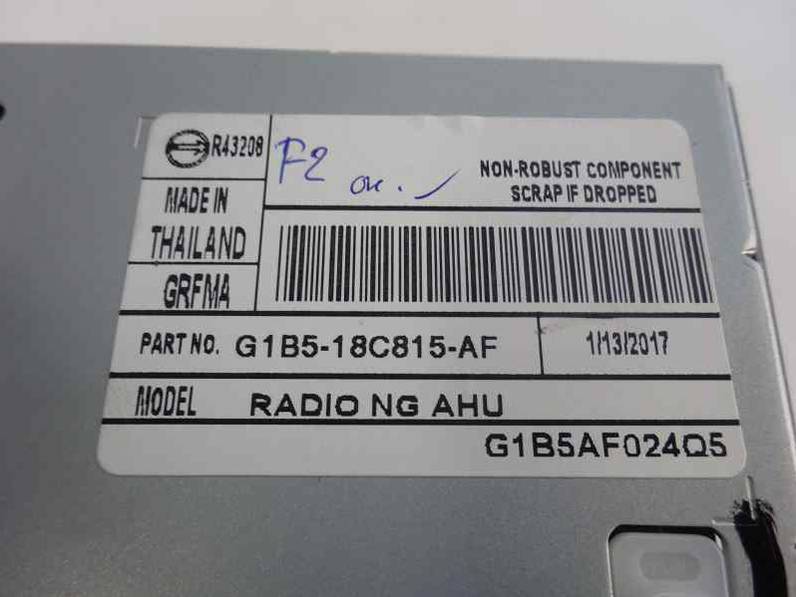 SISTEMA AUDIO RADIO CD FORD KA 2017 1.2 TI-VCT (86 CV)