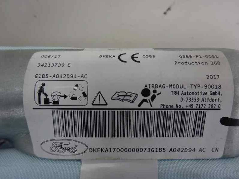 AIRBAG CORTINA DELANTERO DERECHO FORD KA 2017 1.2 TI-VCT (86 CV)