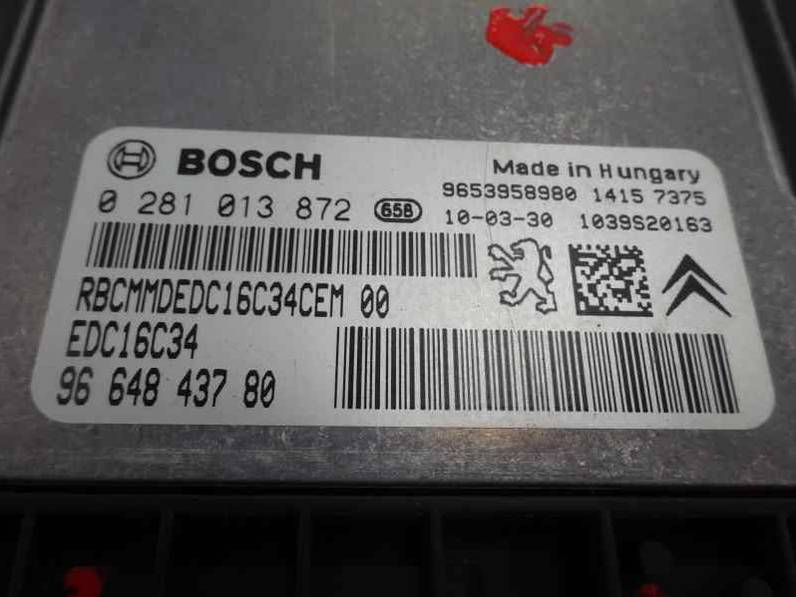 CENTRALITA MOTOR UCE CITROEN C3 PICASSO 2010 1.6 16V HDI (90 CV)