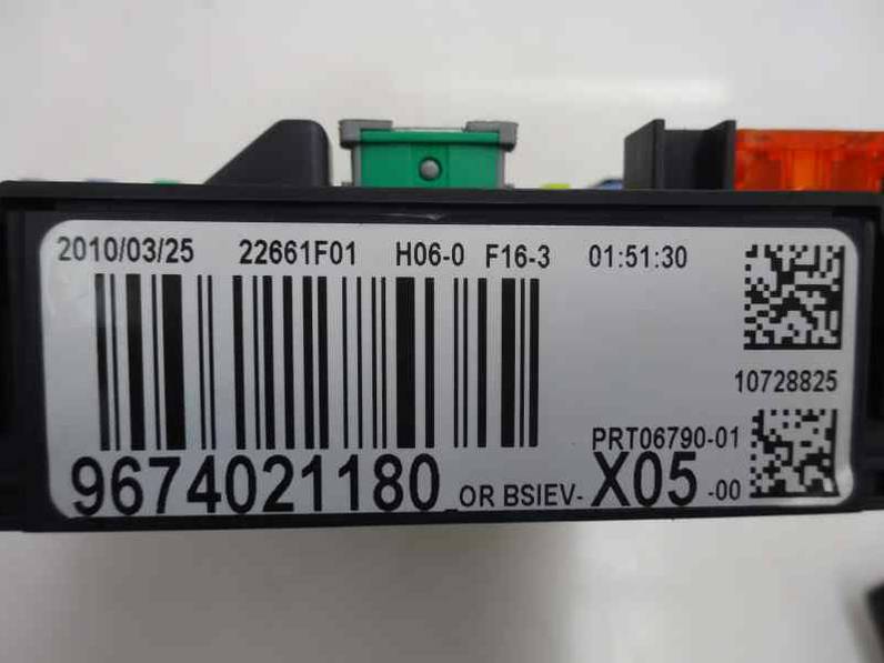 CAJA RELES FUSIBLES CITROEN C3 PICASSO 2010 1.6 16V HDI (90 CV)