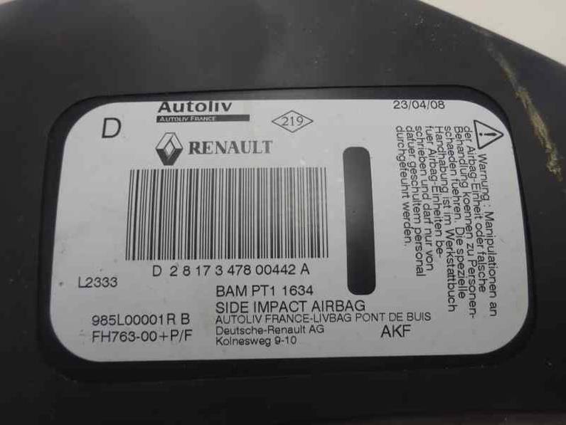 AIRBAG DELANTERO DERECHO RENAULT LAGUNA GRANDTOUR III 2008 2.0 DCI D (150 CV)