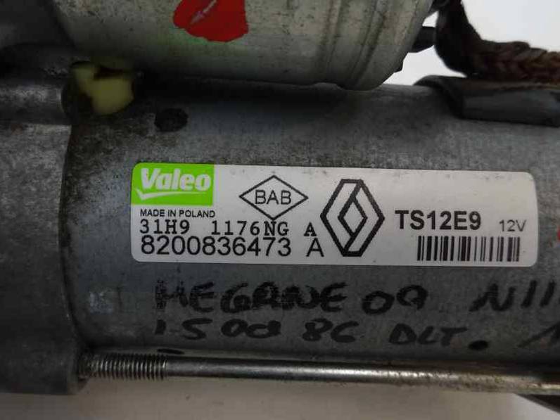 MOTOR ARRANQUE RENAULT MEGANE III BERLINA 5 P 2009 1.5 DCI D (86 CV)