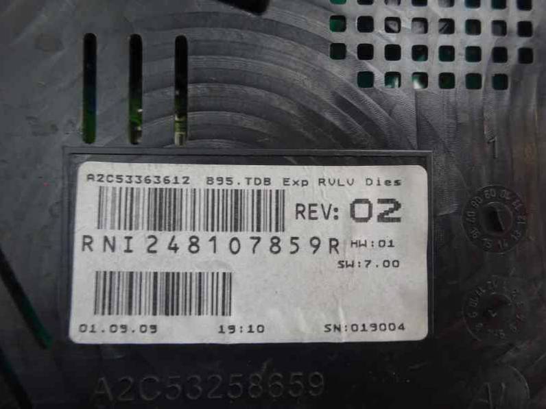CUADRO INSTRUMENTOS RENAULT MEGANE III BERLINA 5 P 2009 1.5 DCI D (86 CV)