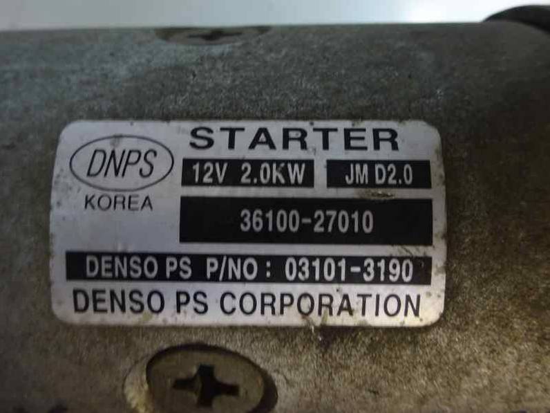 MOTOR ARRANQUE HYUNDAI TUCSON 2004 2.0 CRDI (113 CV)