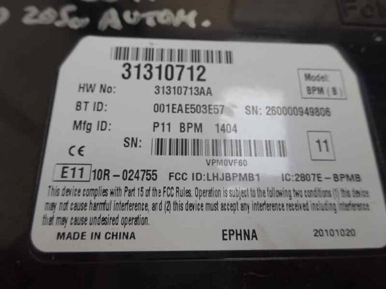 MODULO ELECTRONICO VOLVO XC60 2011 2.4 D (205 CV)