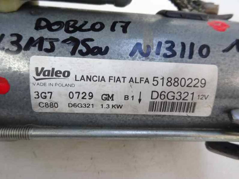 MOTOR ARRANQUE FIAT DOBLO II CARGO 2017 1.3 16V M-JET (95 CV)