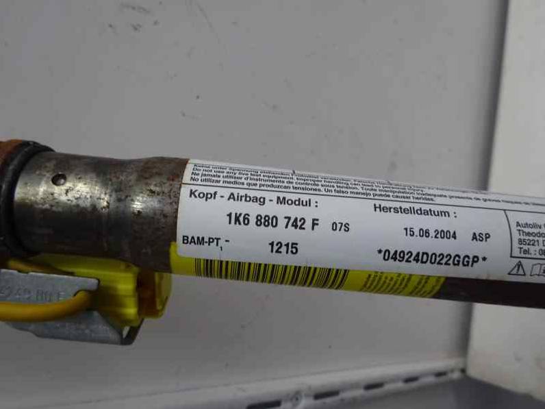 AIRBAG CORTINA DELANTERO DERECHO VOLKSWAGEN GOLF V BERLINA 2004 1.4 16V (75 CV)