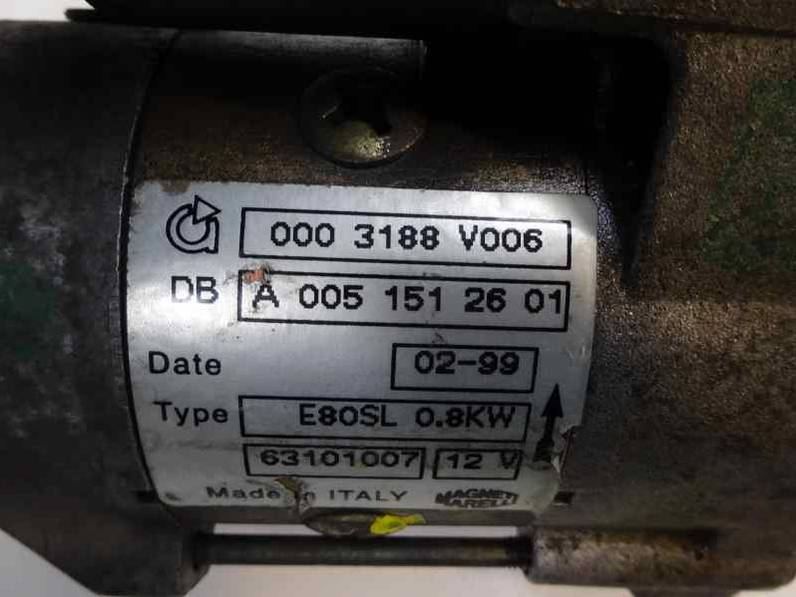 MOTOR ARRANQUE SMART MICRO COMPACT CAR 2002