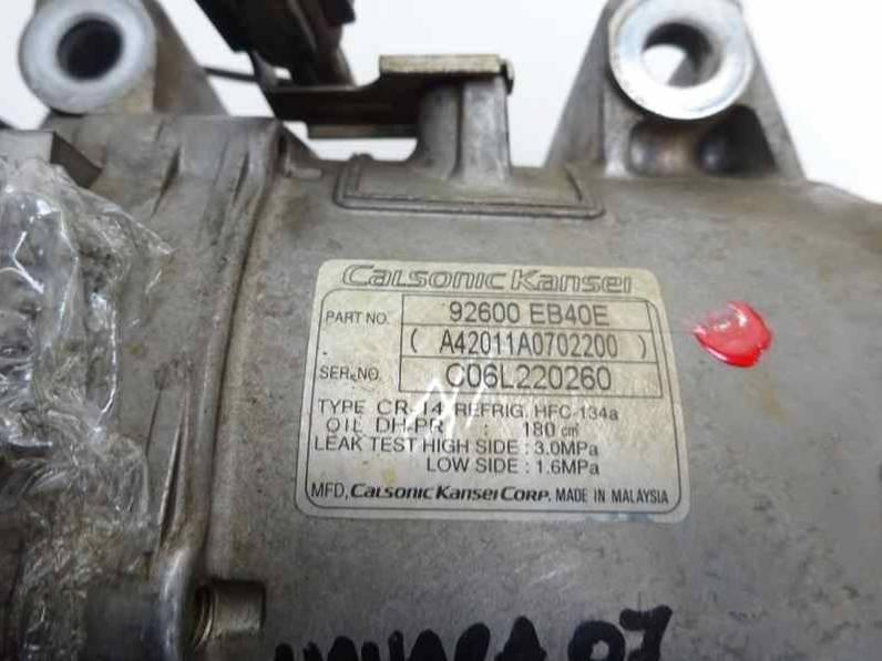 COMPRESOR AIRE ACONDICIONADO NISSAN NAVARA PICK UP 2007 2.5 DCI D (171 CV)