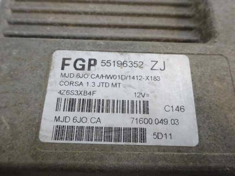CENTRALITA MOTOR UCE OPEL CORSA C 2005 1.3 16V CDTI (69 CV)
