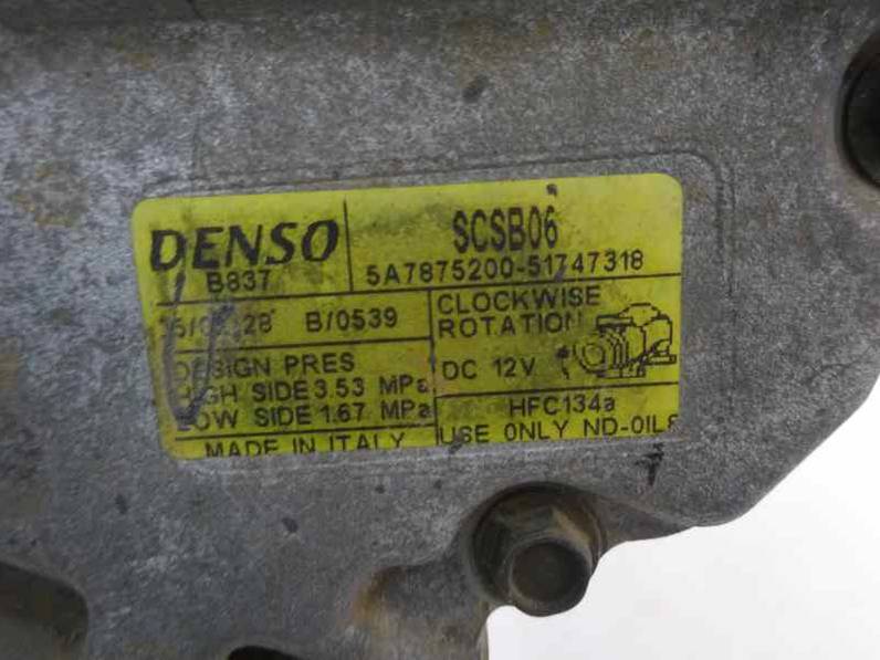 COMPRESOR AIRE ACONDICIONADO FIAT PUNTO BERLINA 2005 1.2 (60 CV)