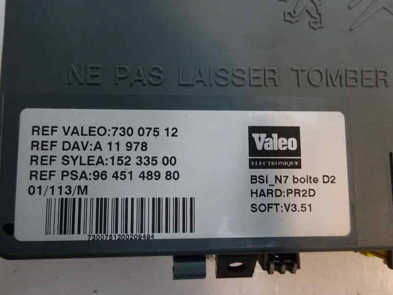 CAJA RELES FUSIBLES CITROEN XSARA BERLINA 2001 1.6 16V (109 CV)