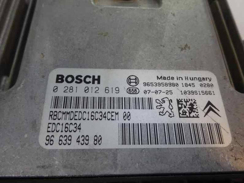 CENTRALITA MOTOR UCE PEUGEOT PARTNER 2007 1.6 16V HDI (90 CV)