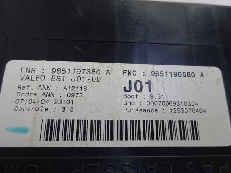 CAJA RELES FUSIBLES CITROEN C5 BERLINA 2004 2.0 HDI (109 CV)