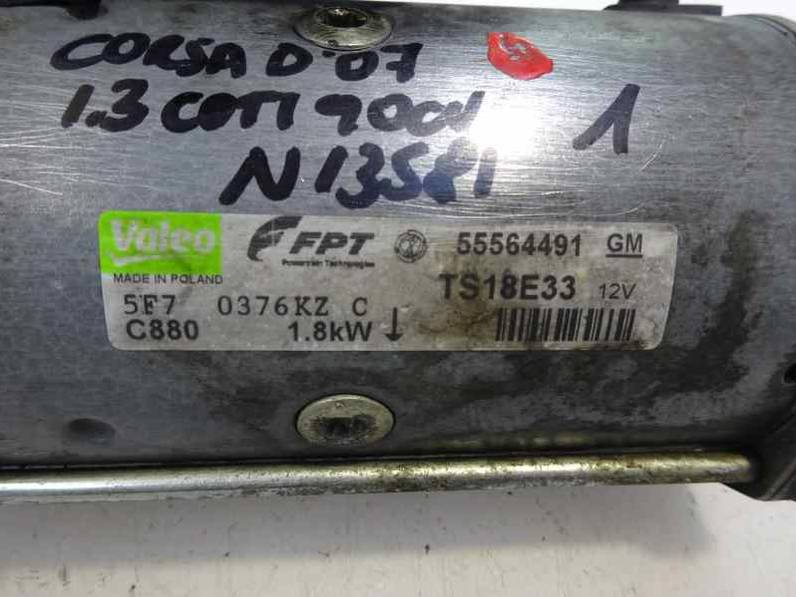 MOTOR ARRANQUE OPEL CORSA D 2007 1.3 16V CDTI (90 CV)