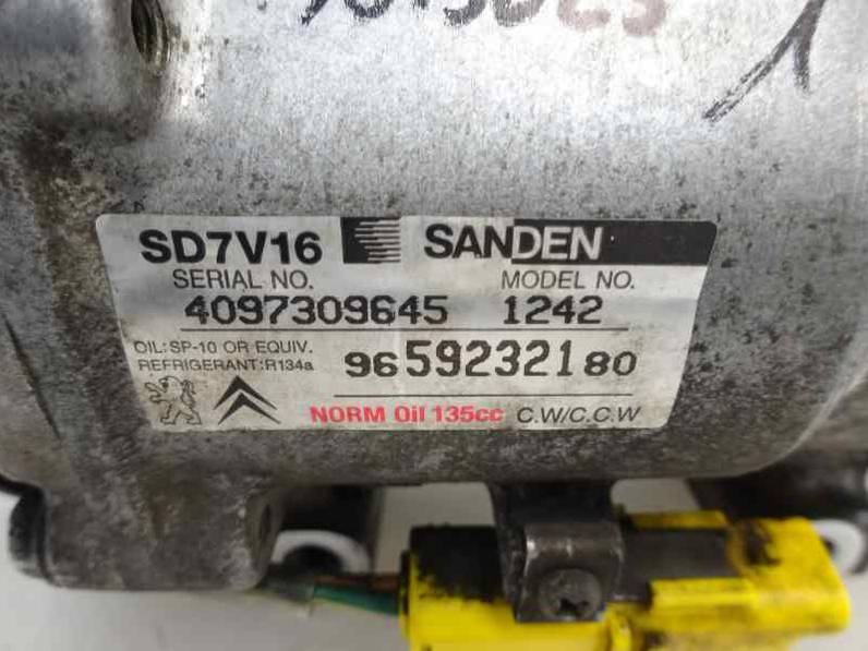 COMPRESOR AIRE ACONDICIONADO CITROEN BERLINGO 2007 1.6 16V HDI (90 CV)