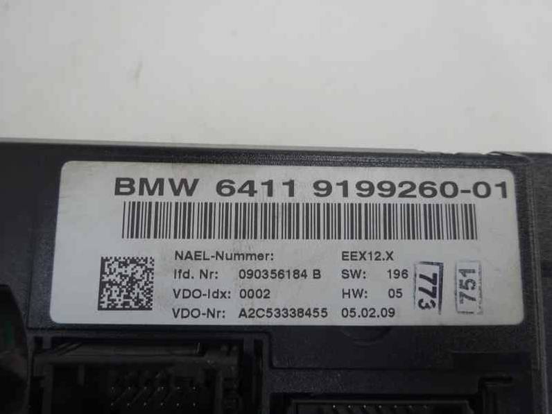 MANDO CLIMATIZADOR BMW SERIE 1 BERLINA 2009 2.0 TURBODIESEL (143 CV)