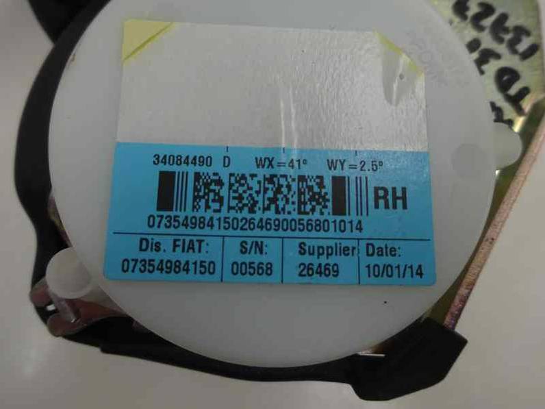 CINTURON SEGURIDAD TRASERO DERECHO FORD KA 2014 1.2 8V (69 CV)