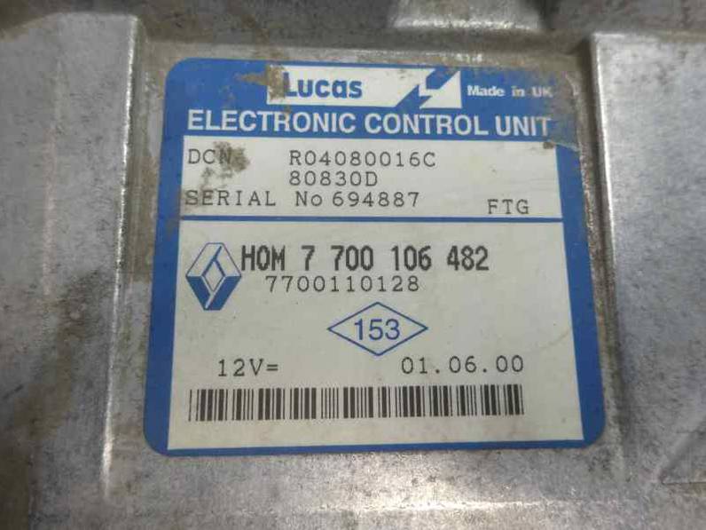 CENTRALITA MOTOR UCE RENAULT TRAFIC 2000 1.9 D (60 CV)