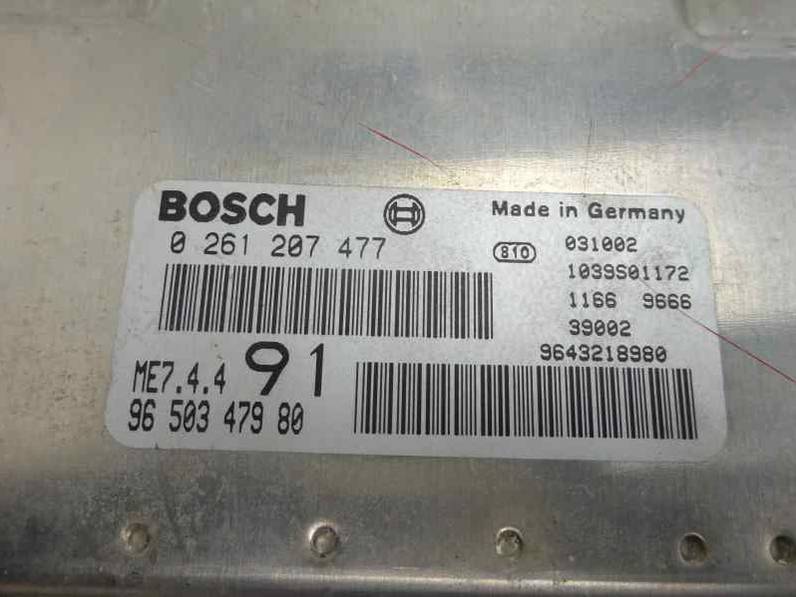 CENTRALITA MOTOR UCE PEUGEOT 206 BERLINA 2003 1.6 16V (109 CV)