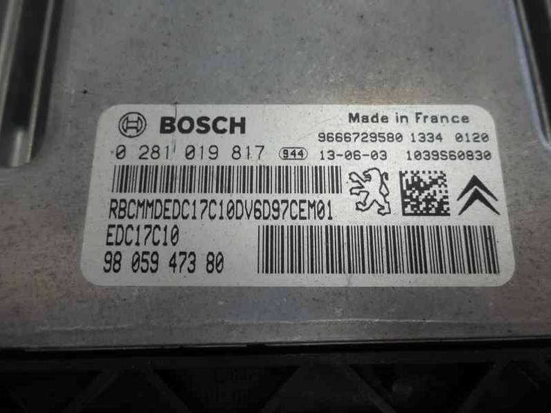 CENTRALITA MOTOR UCE CITROEN BERLINGO CUADRO 2013 1.6 16V HDI (75 CV)