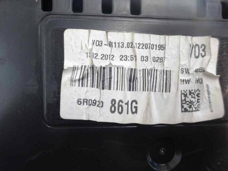 CUADRO INSTRUMENTOS VOLKSWAGEN POLO 2012 1.2 TDI (75 CV)