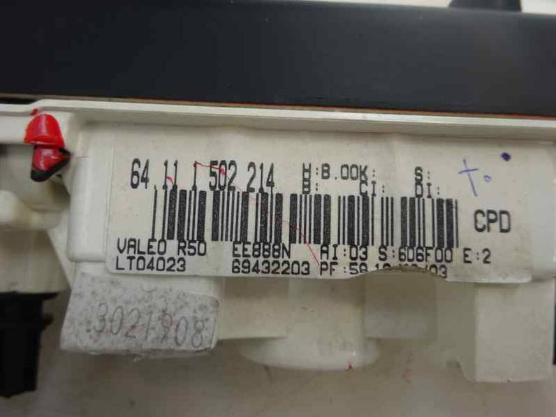 MANDO CALEFACCION AIRE ACONDICIONADO BMW MINI 2003 1.6 16V (90 CV)