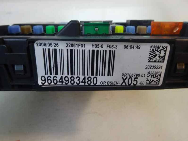 CAJA RELES FUSIBLES CITROEN C3 PICASSO 2009 1.6 16V HDI (90 CV)