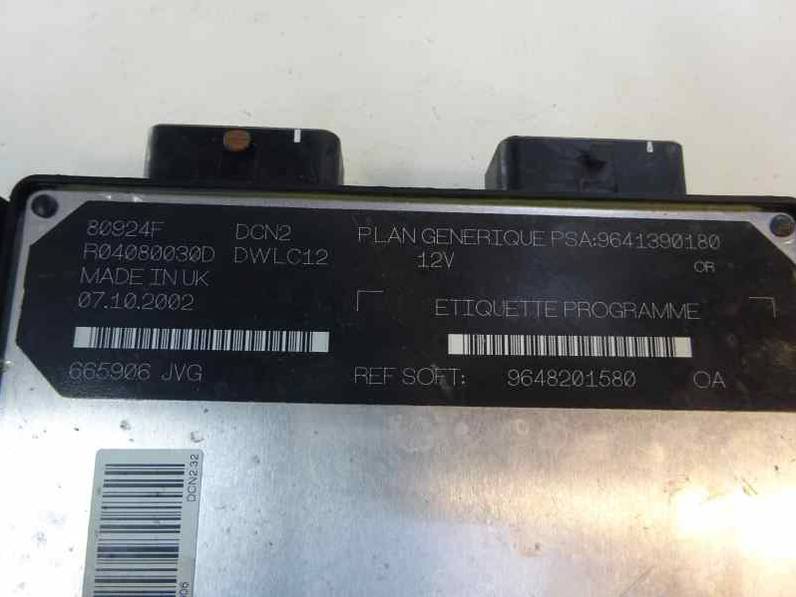 CENTRALITA MOTOR UCE PEUGEOT 206 BERLINA 2003 1.9 D (69 CV)