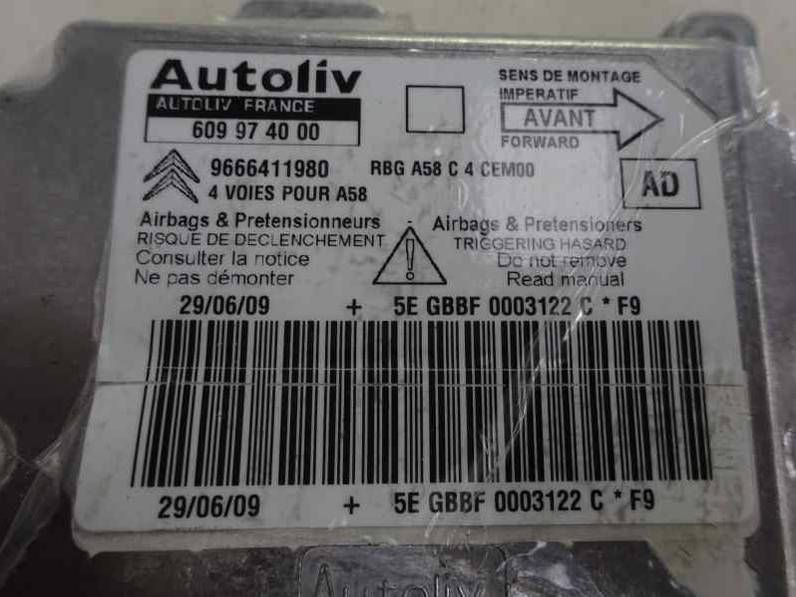 CENTRALITA AIRBAG CITROEN C3 PICASSO 2009 1.6 16V HDI (90 CV)