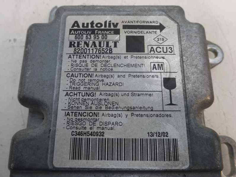 CENTRALITA AIRBAG RENAULT SCENIC 1999 1.9 DCI D (102 CV)