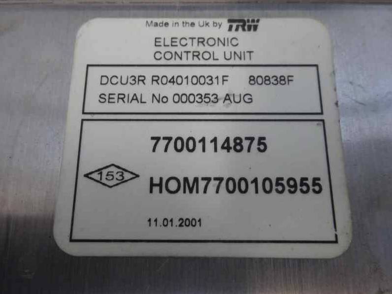 CENTRALITA MOTOR UCE RENAULT CLIO II FASE I 2001 1.9 D (64 CV)